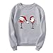 Dasongff Sweatshirt ohne Kapuze – Sweatshirt, Damen, modisch, 3D-Druck, Kawaii, Sweatshirt mit Kapuze, Sweatshirt Weihnachten,...
